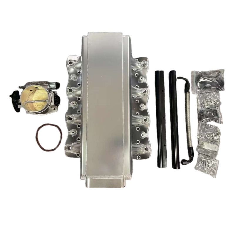 102MM LOW Intake Manifold W/ Fuel Rails & Throttle Body For GMC LS LS1 LS2 LS6 E - Foto 8